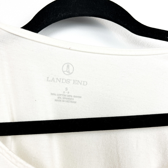 Lands End Long Sleeve White Tee - Picture 2 of 7